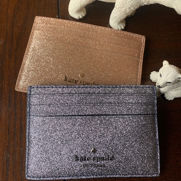 Authentic Kate Spade smooth glitter leather card - Picture 7 of 7